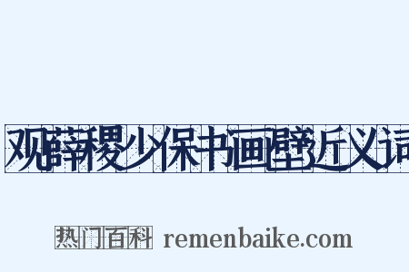 观薛稷少保书画壁近义词是什么意思的图片